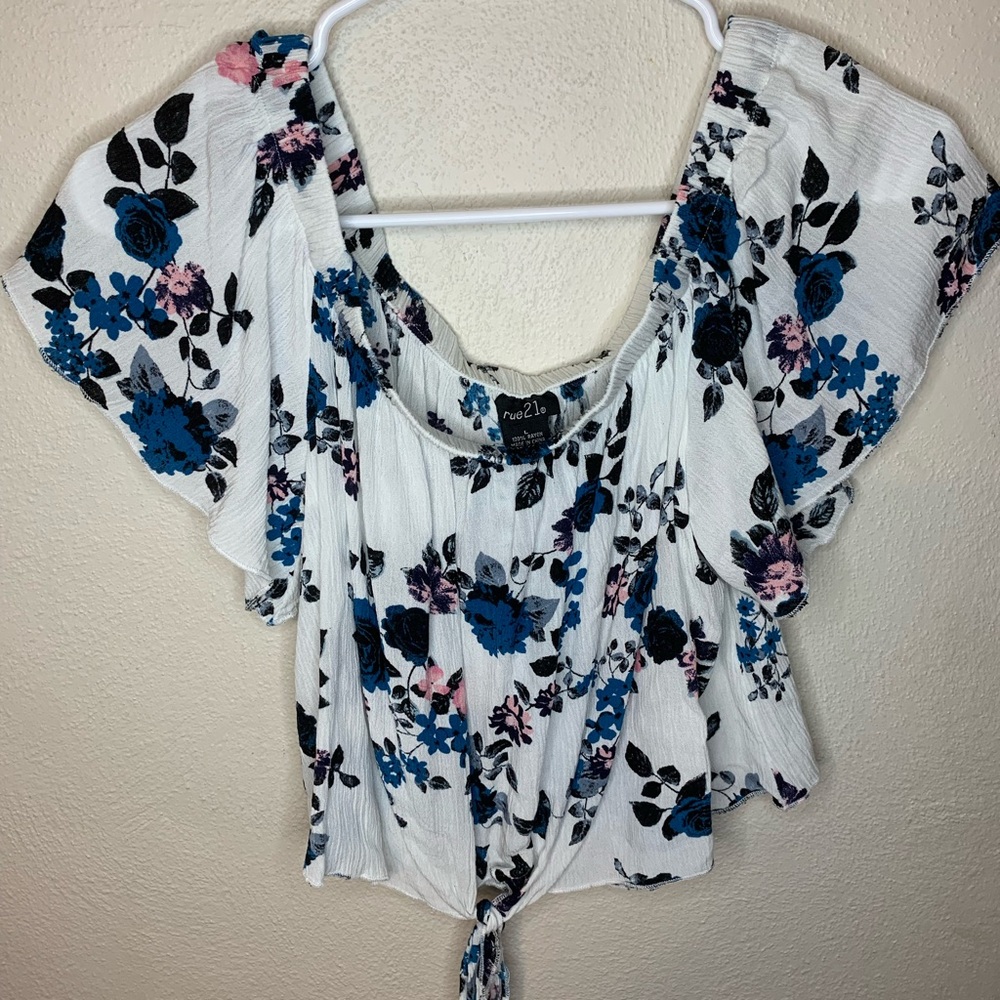 Floral off the shoulder top